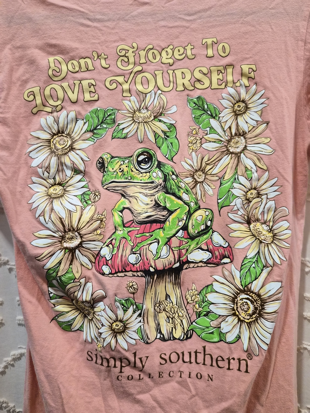 Simply Southern Adults Pink 'Don't Frog-et To Love Yourself' Graphic Tee